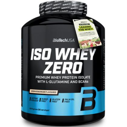 Biotech USA Iso Whey Zero With Glutamine & BCAAs Πρωτεΐνη Ορού Γάλακτος Χωρίς Γλουτένη & Λακτόζη με Γεύση Cookies & Cream 2.27kg