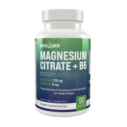 Smlabs Magnesium Citrate + B6 90 veg caps
