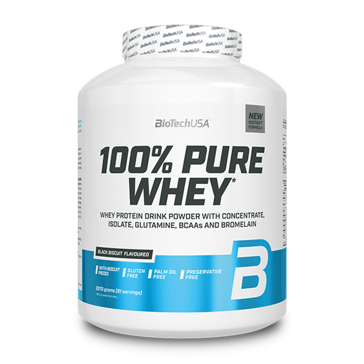 BioTech Usa 100% Pure Whey (2270 gr) - Black Biscuit Flavoured