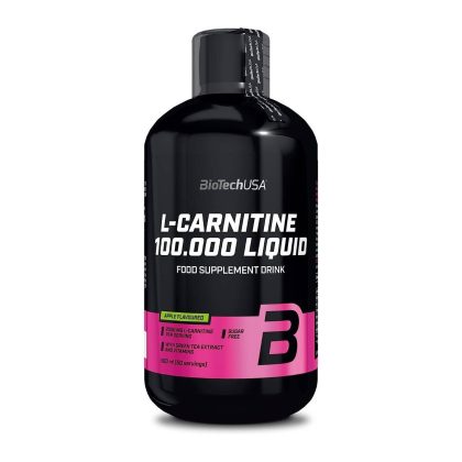 BioTech USA L-Carnitine Liquid 100 000 mg (500 ml) - Apple Flavoured