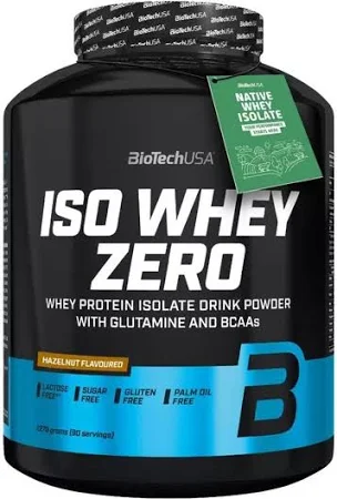 Biotech USA Iso Whey Zero With Glutamine & BCAAs Πρωτεΐνη Ορού Γάλακτος Χωρίς Γλουτένη & Λακτόζη με Γεύση Hazelnut (2.27kg)