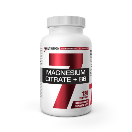 7Nutrition MAGNESIUM CITRATE + B6 120 Vege Caps.