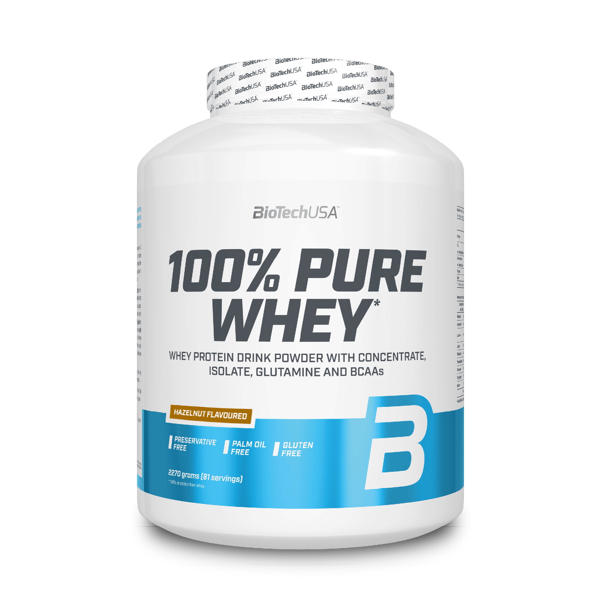 BioTech Usa 100% Pure Whey (2270 gr) - Hazelnut Flavoured